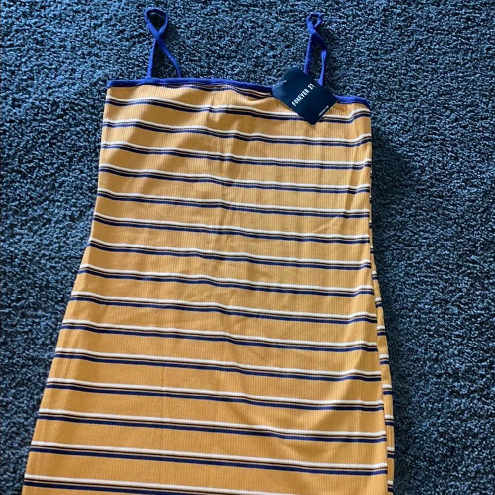 Striped thin knit dress